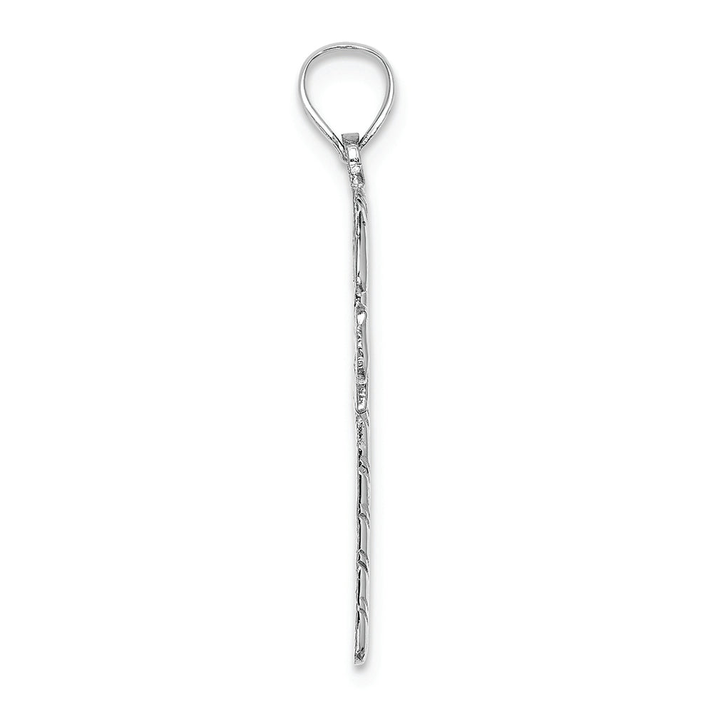 FJC Finejewelers 14k White Gold Solid Polished Candy Cane Charm