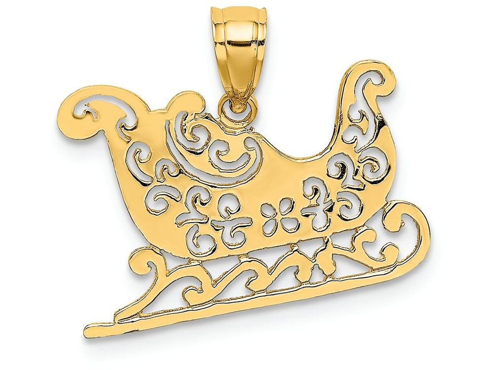 FJC Finejewelers 14k Yellow Gold Polished Sleigh Charm