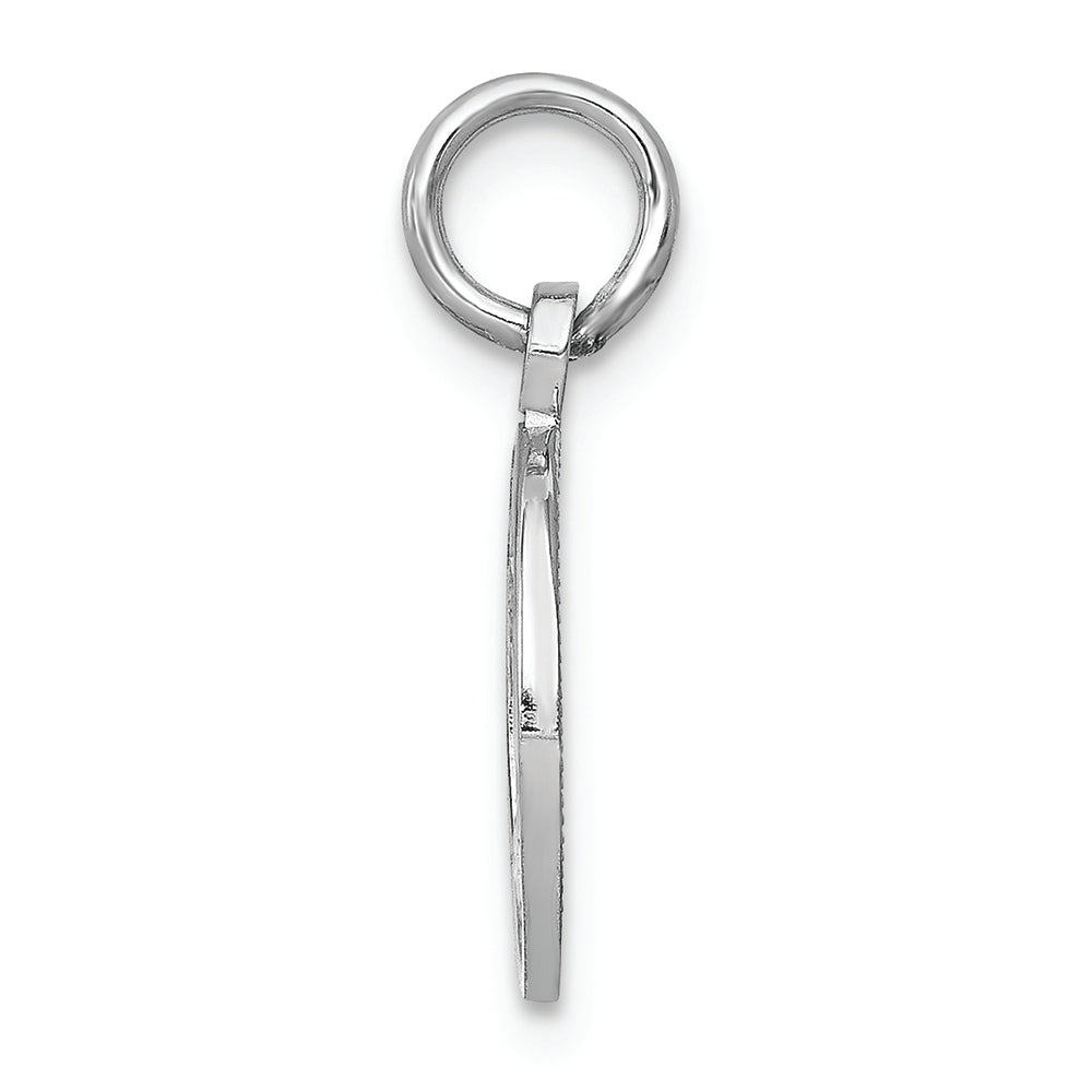 FJC Finejewelers 14k White Gold Polished Graduation Disc Charm