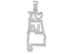 FJC Finejewelers 14k White Gold Solid Alabama State Charm