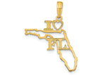 FJC Finejewelers 14k Yellow Gold Solid Florida State Charm