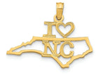FJC Finejewelers 14k Yellow Gold Solid North Carolina State Charm