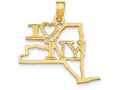 FJC Finejewelers 14k Yellow Gold Solid New York State Charm