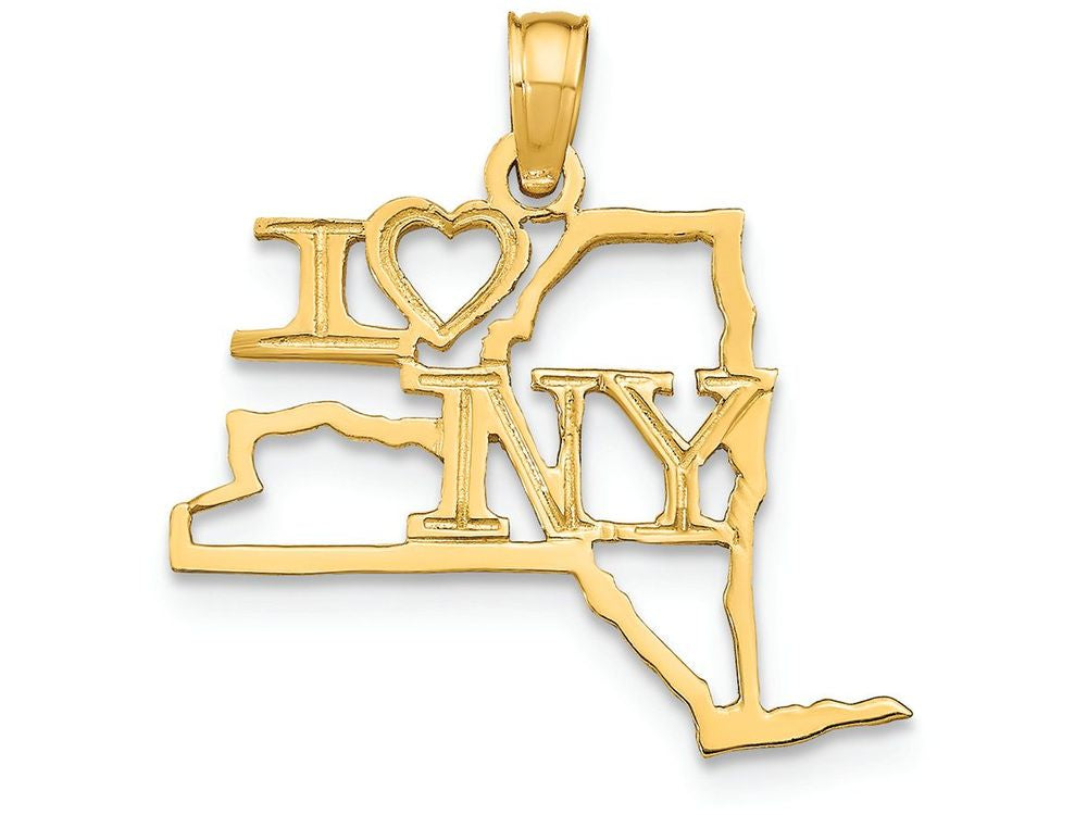 FJC Finejewelers 14k Yellow Gold Solid New York State Charm