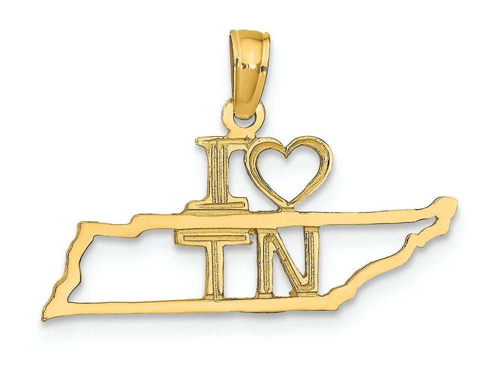 FJC Finejewelers 14k Yellow Gold Solid Tennessee State Charm