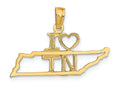 FJC Finejewelers 14k Yellow Gold Solid Tennessee State Charm