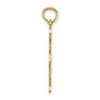 FJC Finejewelers 14k Yellow Gold Solid Texas State Charm
