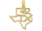 FJC Finejewelers 14k Yellow Gold Solid Texas State Charm
