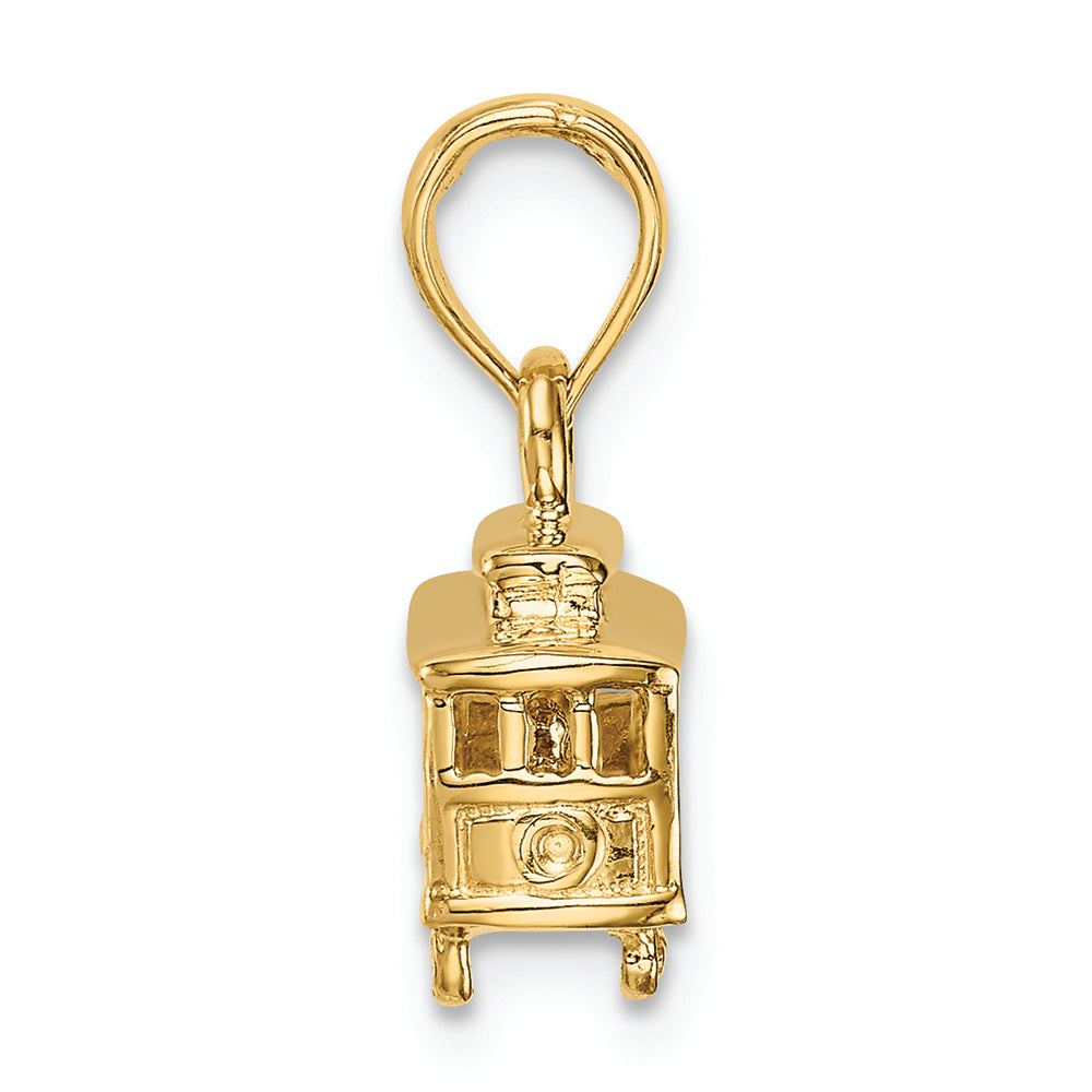 FJC Finejewelers 14k Yellow Gold Solid Polished 3d Trolley Car Charm