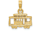 FJC Finejewelers 14k Yellow Gold Solid Polished 3d Trolley Car Charm