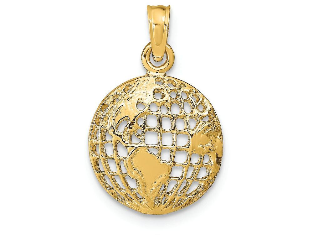 FJC Finejewelers 14k Yellow Gold Polished Globe Charm