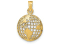 FJC Finejewelers 14k Yellow Gold Polished Globe Charm