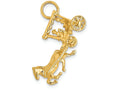 FJC Finejewelers 14k Yellow Gold Solid Polished 3d Horse Carriage Charm