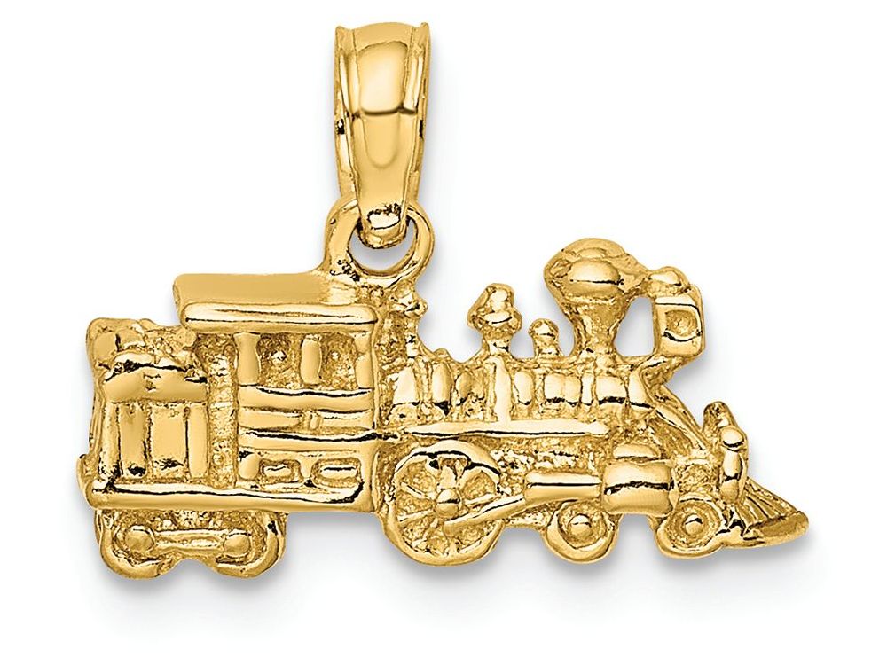 FJC Finejewelers 14k Yellow Gold 3d Locomotive Charm