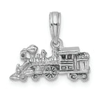 FJC Finejewelers 14k White Gold White 3d Miniature Train Charm