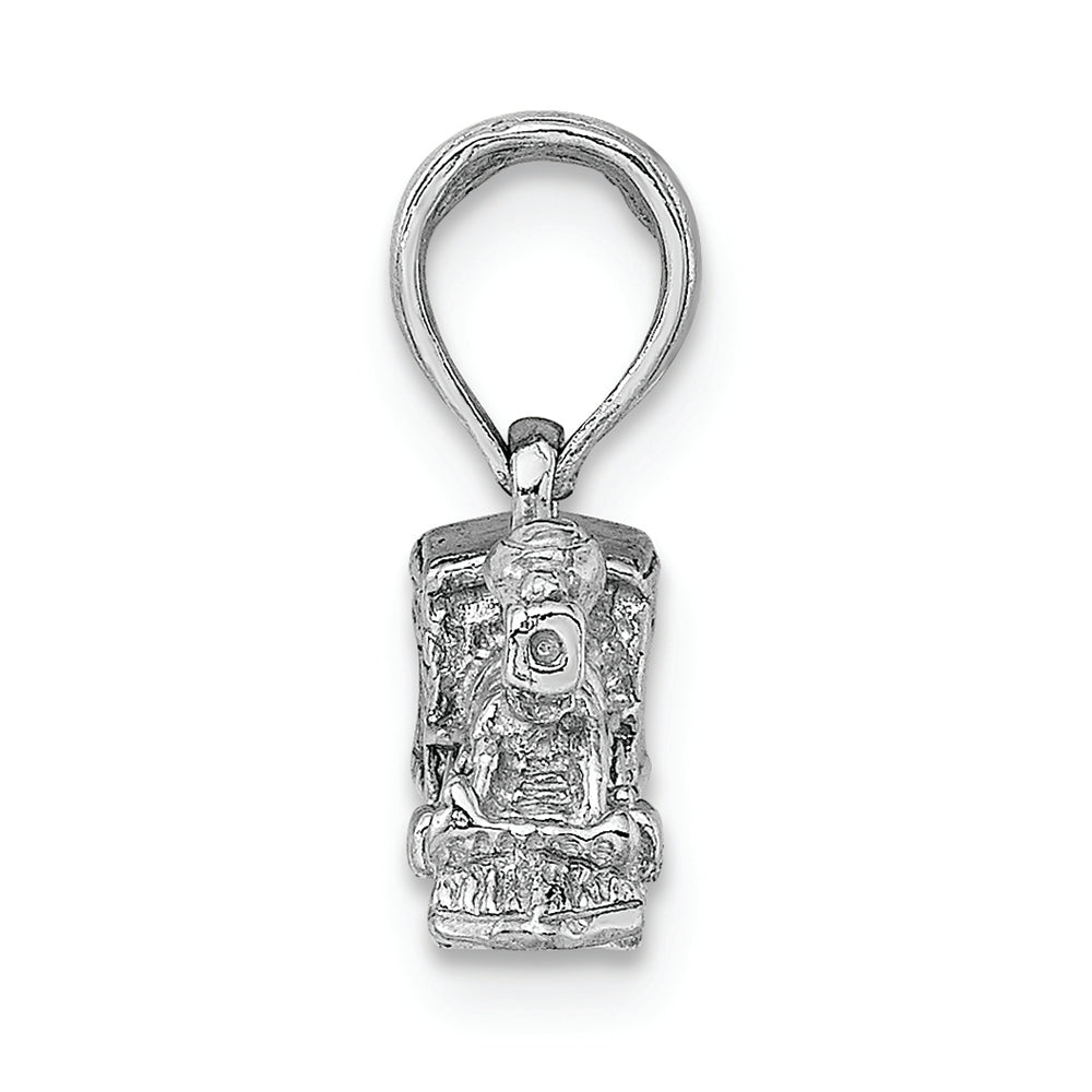 FJC Finejewelers 14k White Gold White 3d Miniature Train Charm