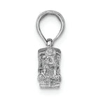 FJC Finejewelers 14k White Gold White 3d Miniature Train Charm