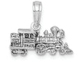 FJC Finejewelers 14k White Gold White 3d Miniature Train Charm