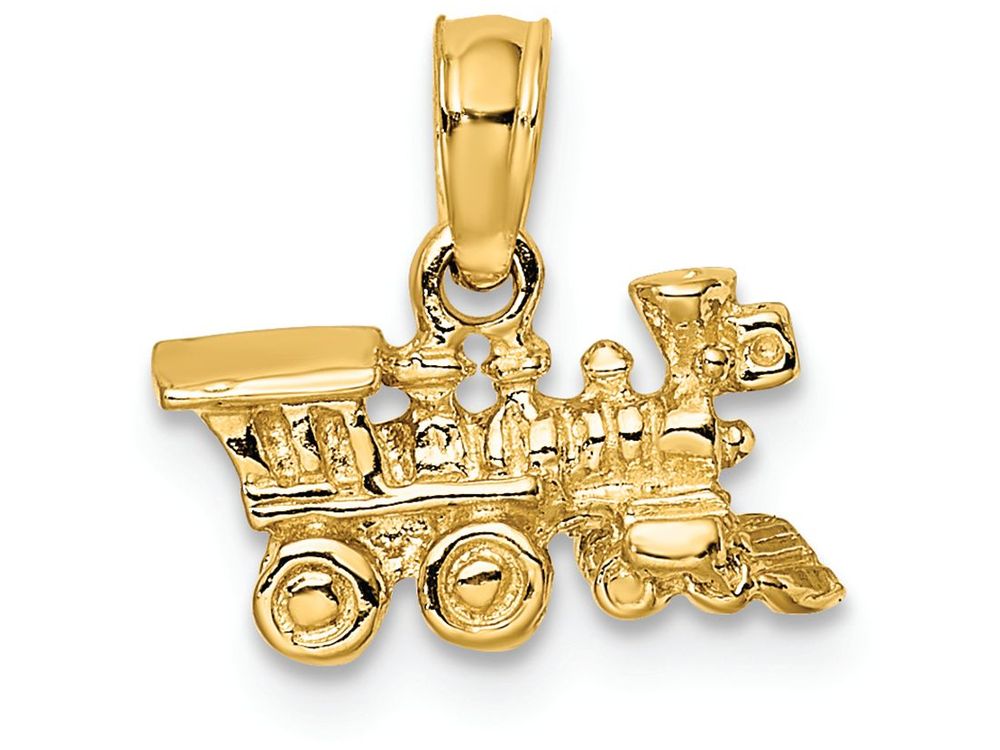 FJC Finejewelers 14k Yellow Gold 3d Locomotive Charm