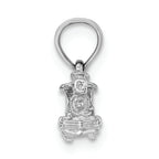 FJC Finejewelers 14k White Gold White 3d Miniature Train Charm