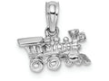 FJC Finejewelers 14k White Gold White 3d Miniature Train Charm