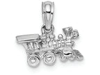 FJC Finejewelers 14k White Gold White 3d Miniature Train Charm