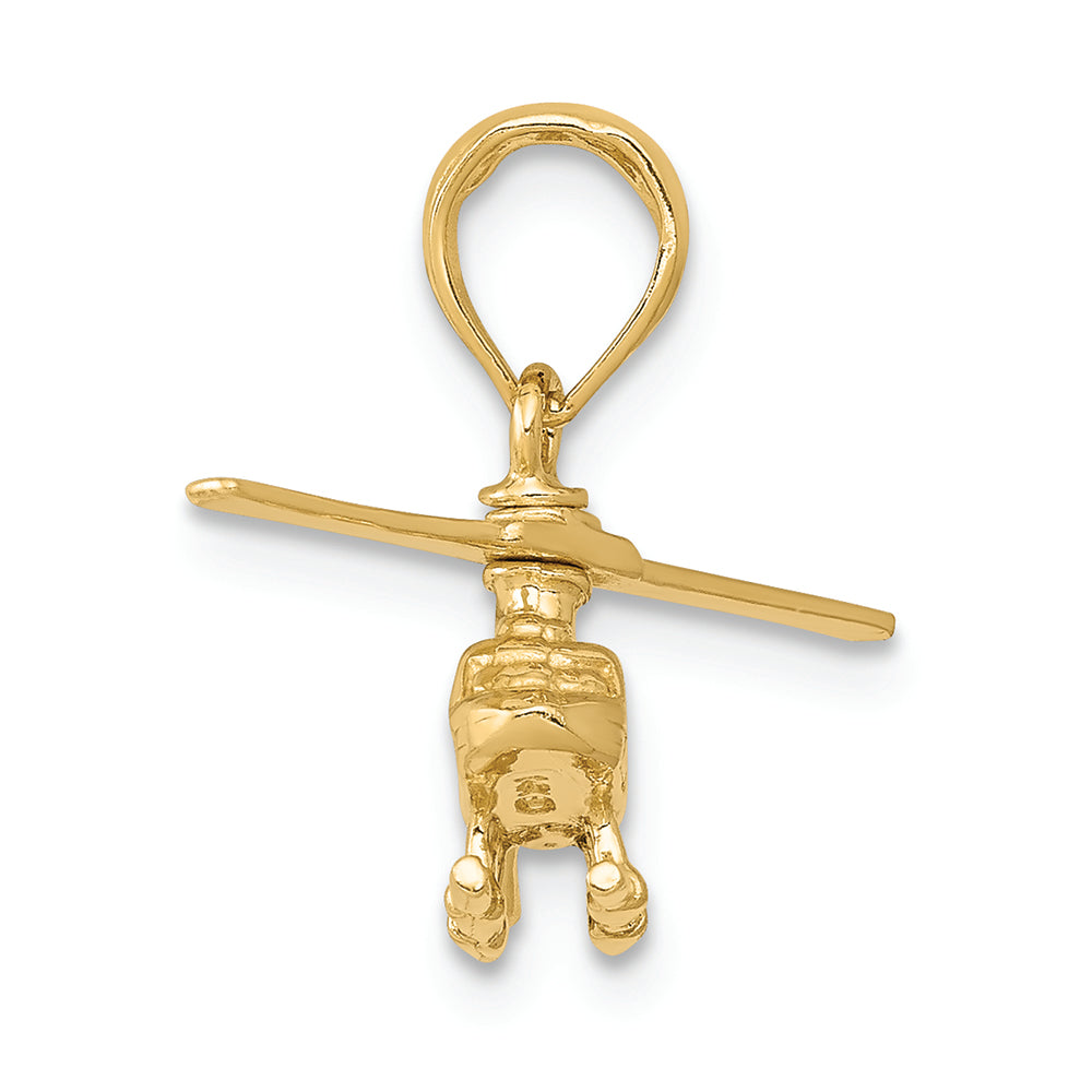 FJC Finejewelers 14k Yellow Gold 3d Helicopter Charm