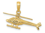 FJC Finejewelers 14k Yellow Gold 3d Helicopter Charm