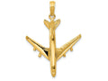 FJC Finejewelers 14k Yellow Gold 3d Jet Charm