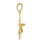FJC Finejewelers 14k Yellow Gold 3d Jet Charm