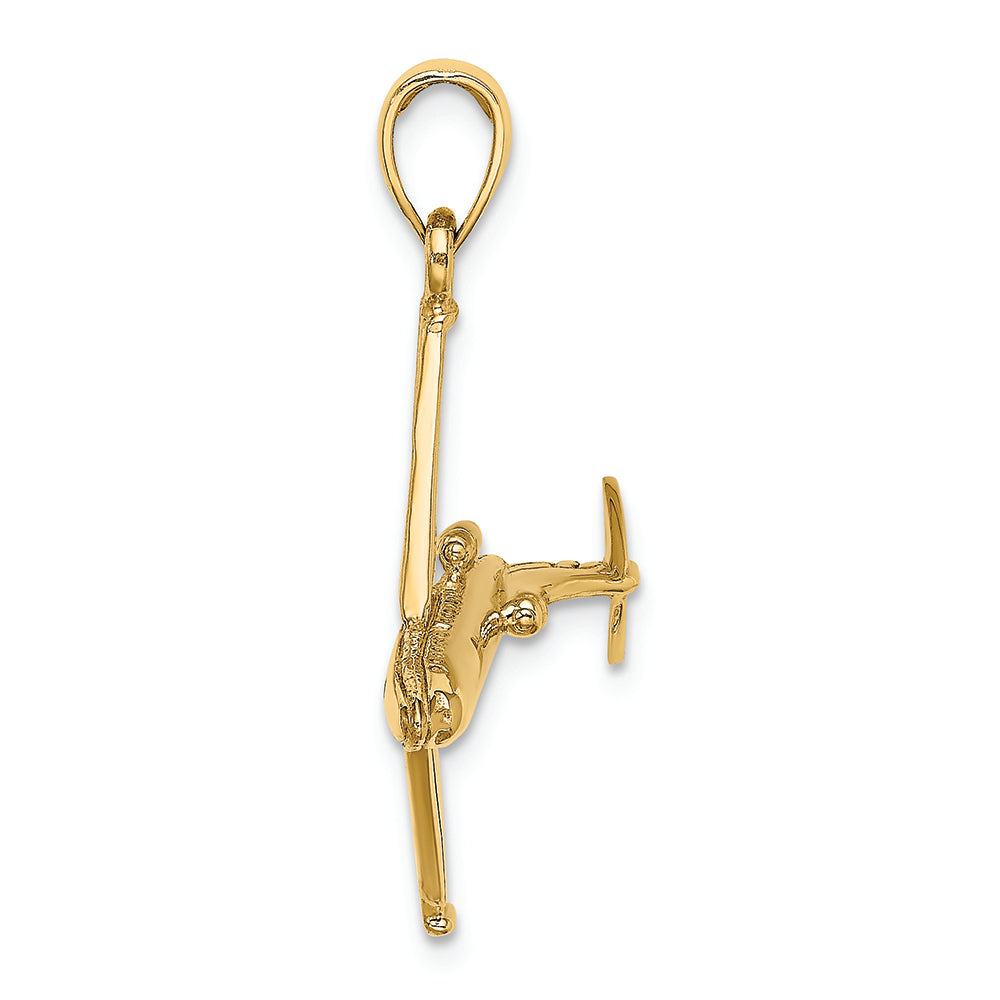FJC Finejewelers 14k Yellow Gold 3d Jet Charm