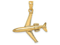 FJC Finejewelers 14k Yellow Gold 3d Jet Charm
