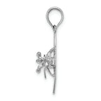 FJC Finejewelers 14k White Gold White 3d High Wing Airplane Charm