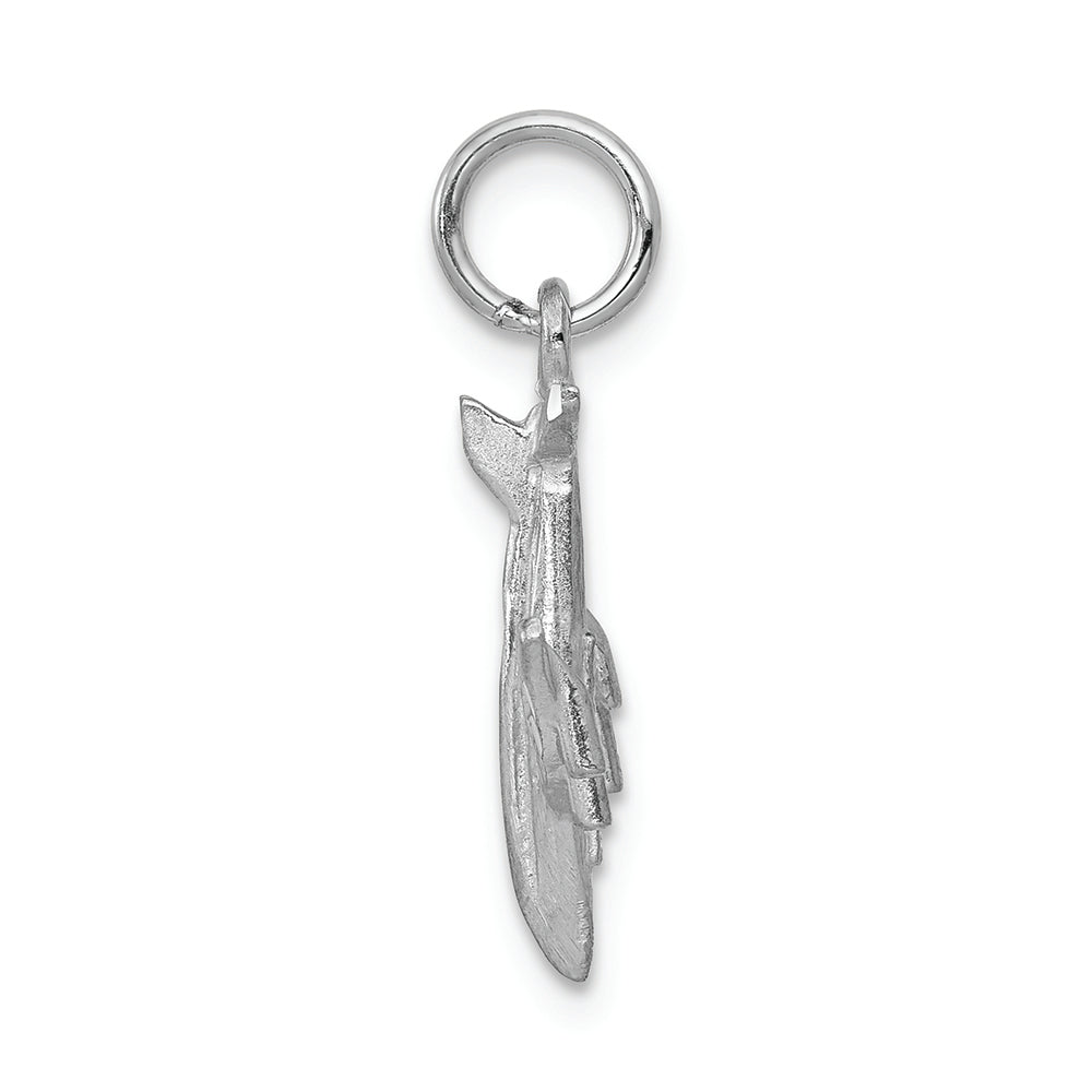 FJC Finejewelers 14k White Gold 3d Airplane Charm
