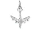 FJC Finejewelers 14k White Gold 3d Airplane Charm
