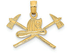 FJC Finejewelers 14k Yellow Gold Fire Department Insignia Charm