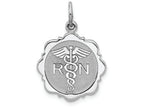 FJC Finejewelers 14k White Gold Registered Nurse Disc Charm