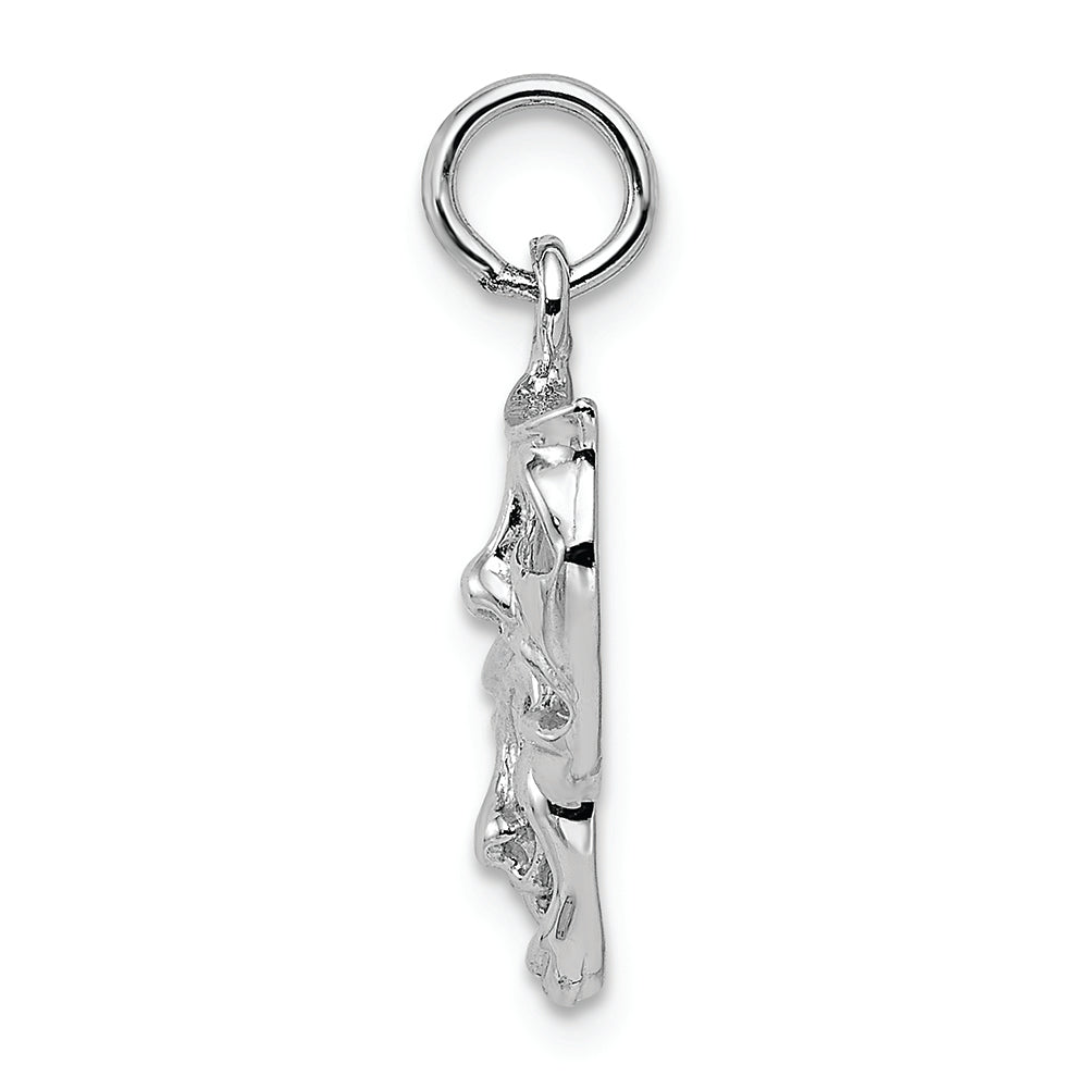 FJC Finejewelers 14k White Gold Polished Open-backed Comedytragedy Charm