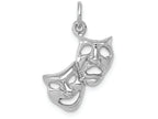 FJC Finejewelers 14k White Gold Polished Open-backed Comedytragedy Charm