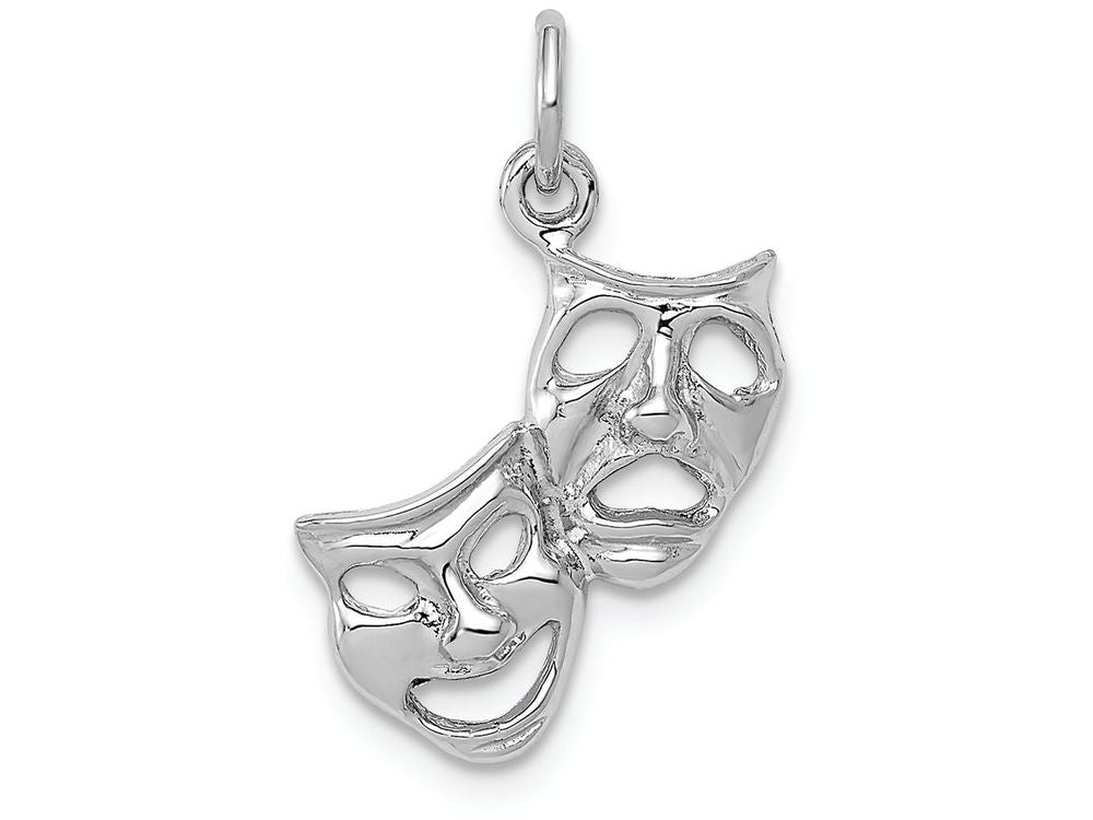 FJC Finejewelers 14k White Gold Polished Open-backed Comedytragedy Charm