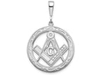 FJC Finejewelers 14k White Gold Large Masonic Charm