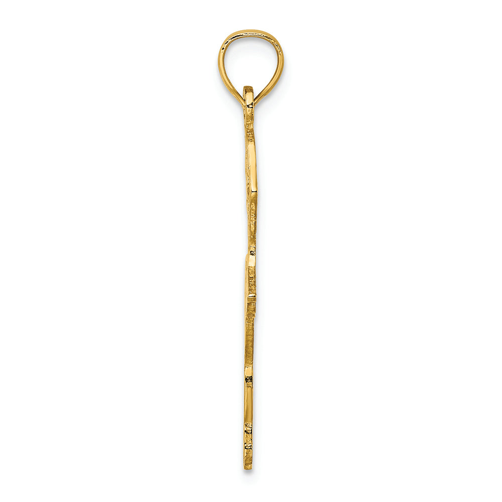 FJC Finejewelers 14k Yellow Gold Satin Polished Ballerina Charm
