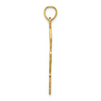 FJC Finejewelers 14k Yellow Gold Satin Polished Ballerina Charm
