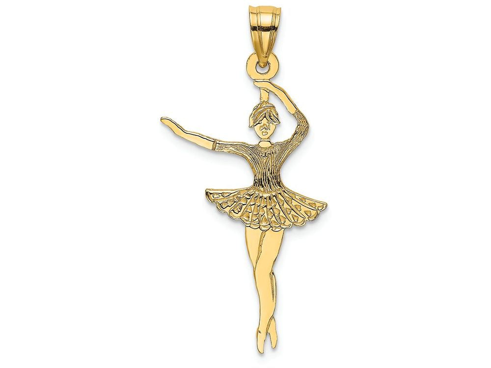 FJC Finejewelers 14k Yellow Gold Satin Polished Ballerina Charm