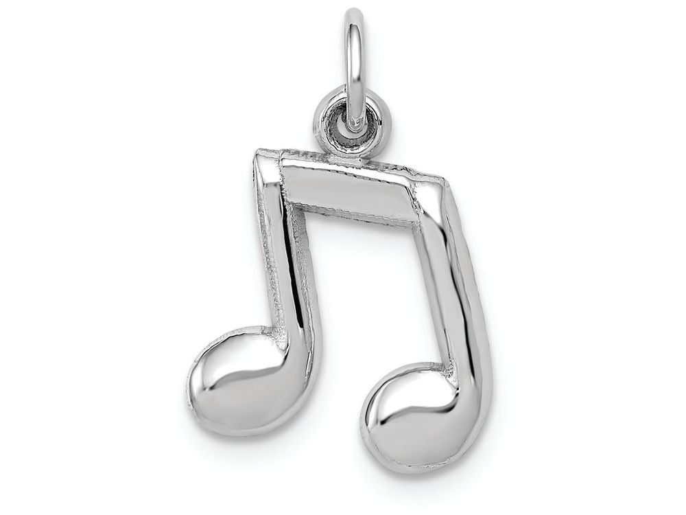 FJC Finejewelers 14k White Gold Polished Musical Note Charm