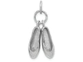 FJC Finejewelers 14k White Gold Solid Polished 3d Moveable Ballet Slippers Charm