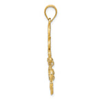 FJC Finejewelers 14k Yellow Gold Polished Bright Cut Chandelier Charm