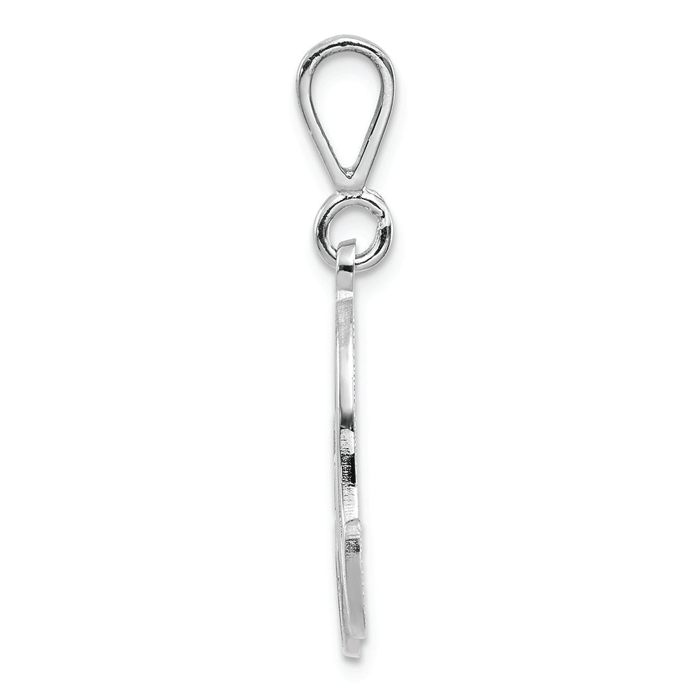 FJC Finejewelers 14k White Gold Solid Polished Filigree Initial A Charm