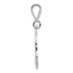 FJC Finejewelers 14k White Gold Solid Polished Filigree Initial A Charm