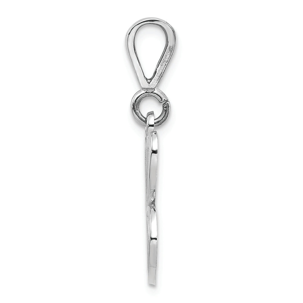 FJC Finejewelers 14k White Gold Solid Polished Filigree Initial C Charm